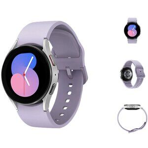 SAMSUNG GALAXY Watch 5 SM-R900N Smartwatch Bluetooth 40mm in Purple + Silver New